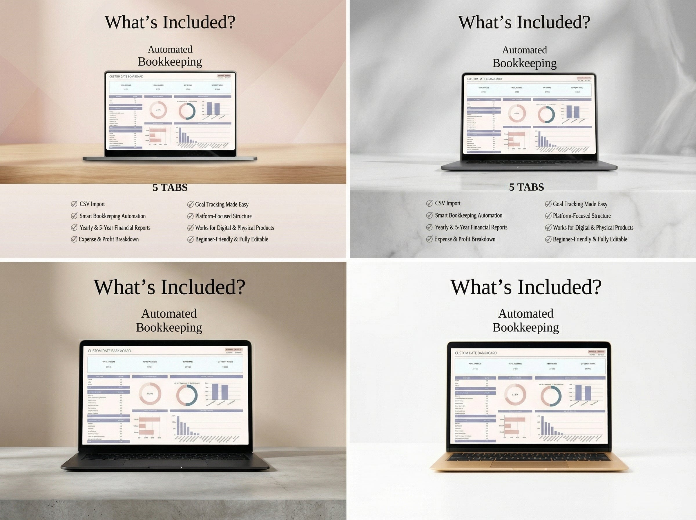 All-in-One Business Management Template, Sales & Finance Tracker