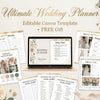 Ultimate Wedding Planner Canva Template, Editable Bridal Bundle