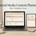 Social Media Content Planner, Content Calendar & Strategy Bundle