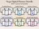 Mega Digital Planner Bundle, 630+ Canva Templates, PDF JPG PNG