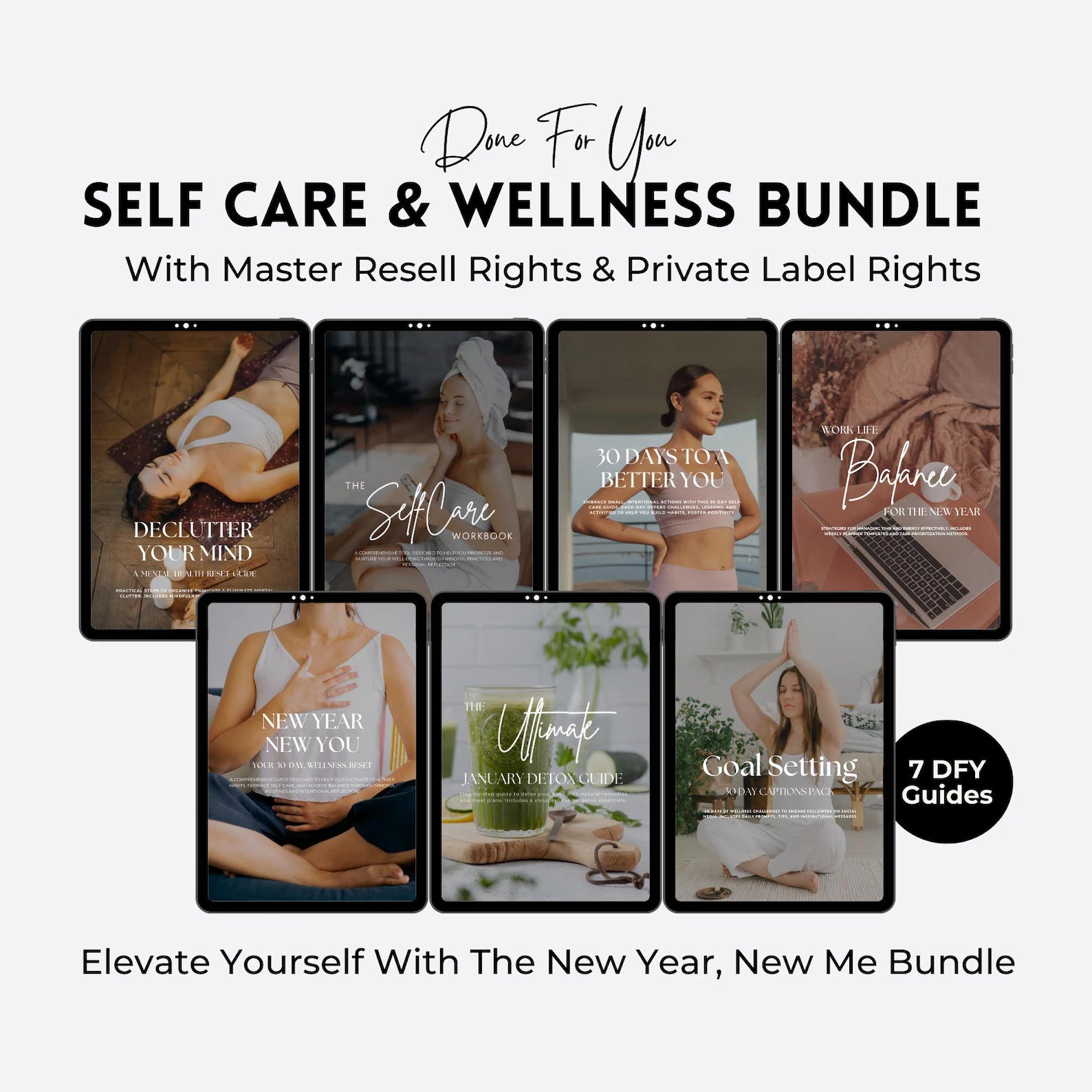 Wellness & Self-Care Bundle: PLR Canva Templates